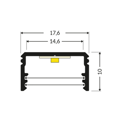 Aluprofil TM 2m 18x10mm