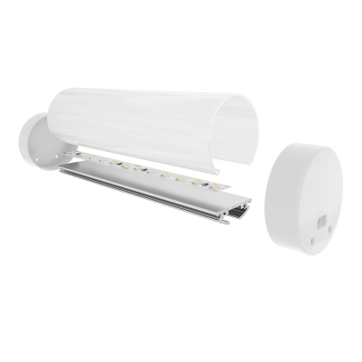 Ändbit i plast för rund 50mm ledprofil