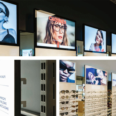 Krok till ljustavla för butiksinredning